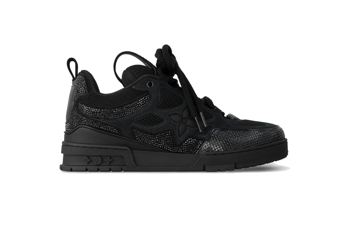 Louis Vuitton Skate Low Top Skateboard Shoes Black 1ADHHC