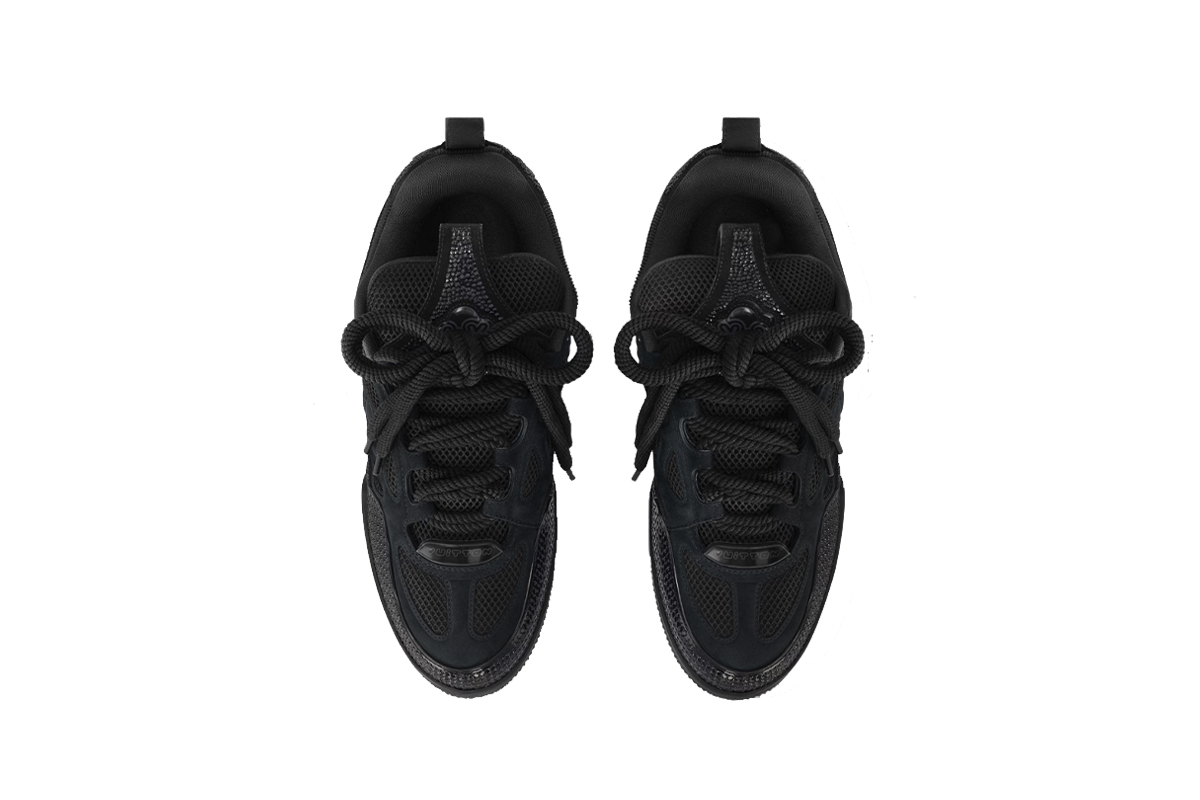 Louis Vuitton Skate Low Top Skateboard Shoes Black 1ADHHC