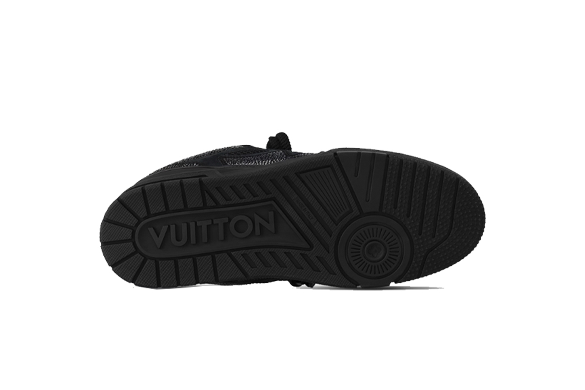 Louis Vuitton Skate Low Top Skateboard Shoes Black 1ADHHC