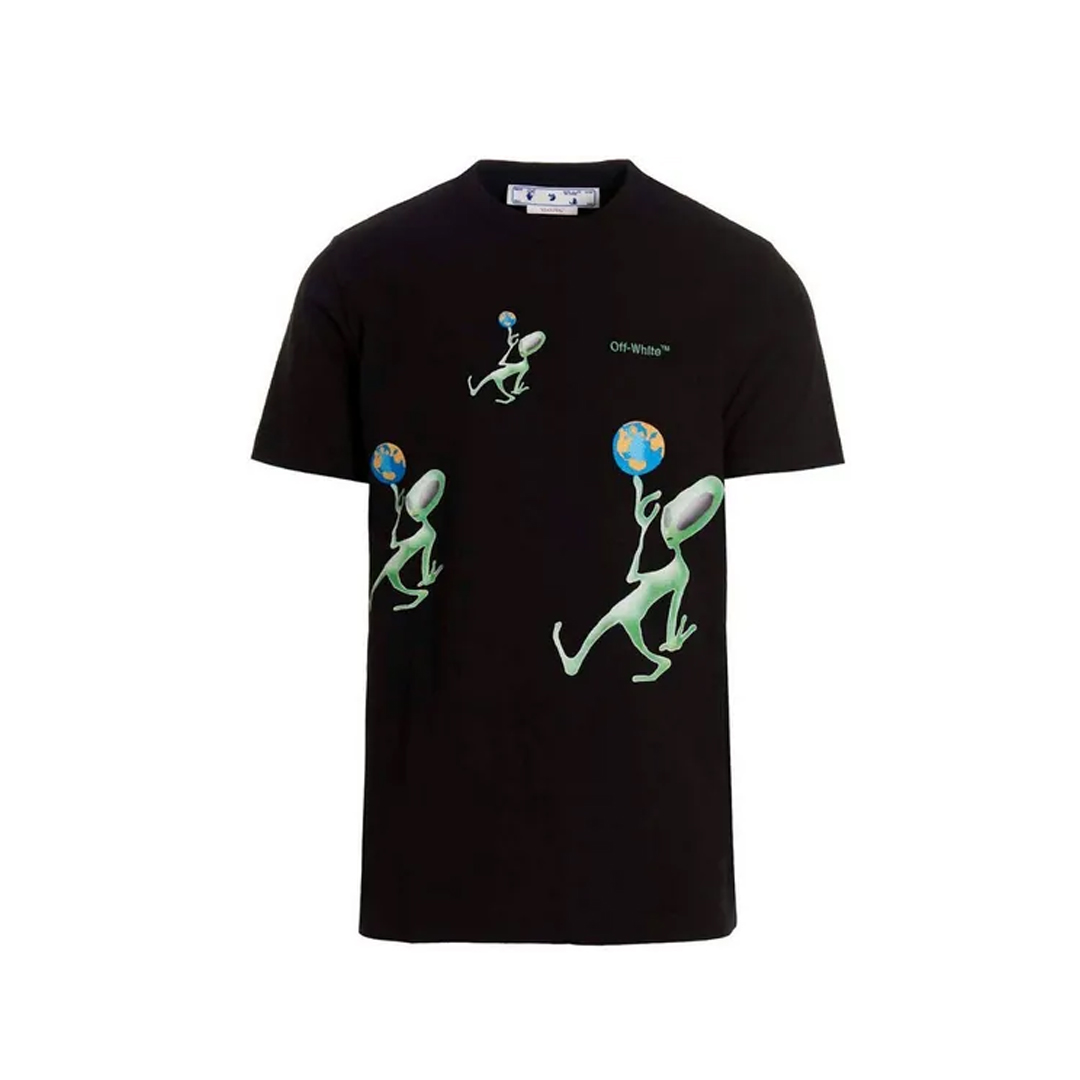Off-White Alien Arrow Logo Oversized Fit Black T-Shirt