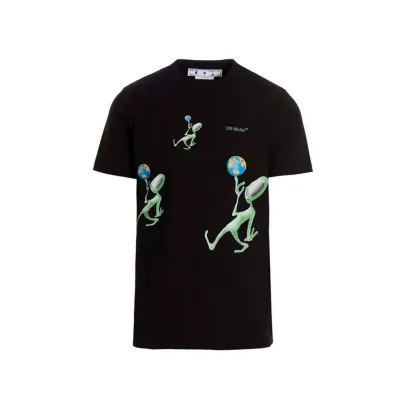 Off-White Alien Arrow Logo Oversized Fit Black T-Shirt 01