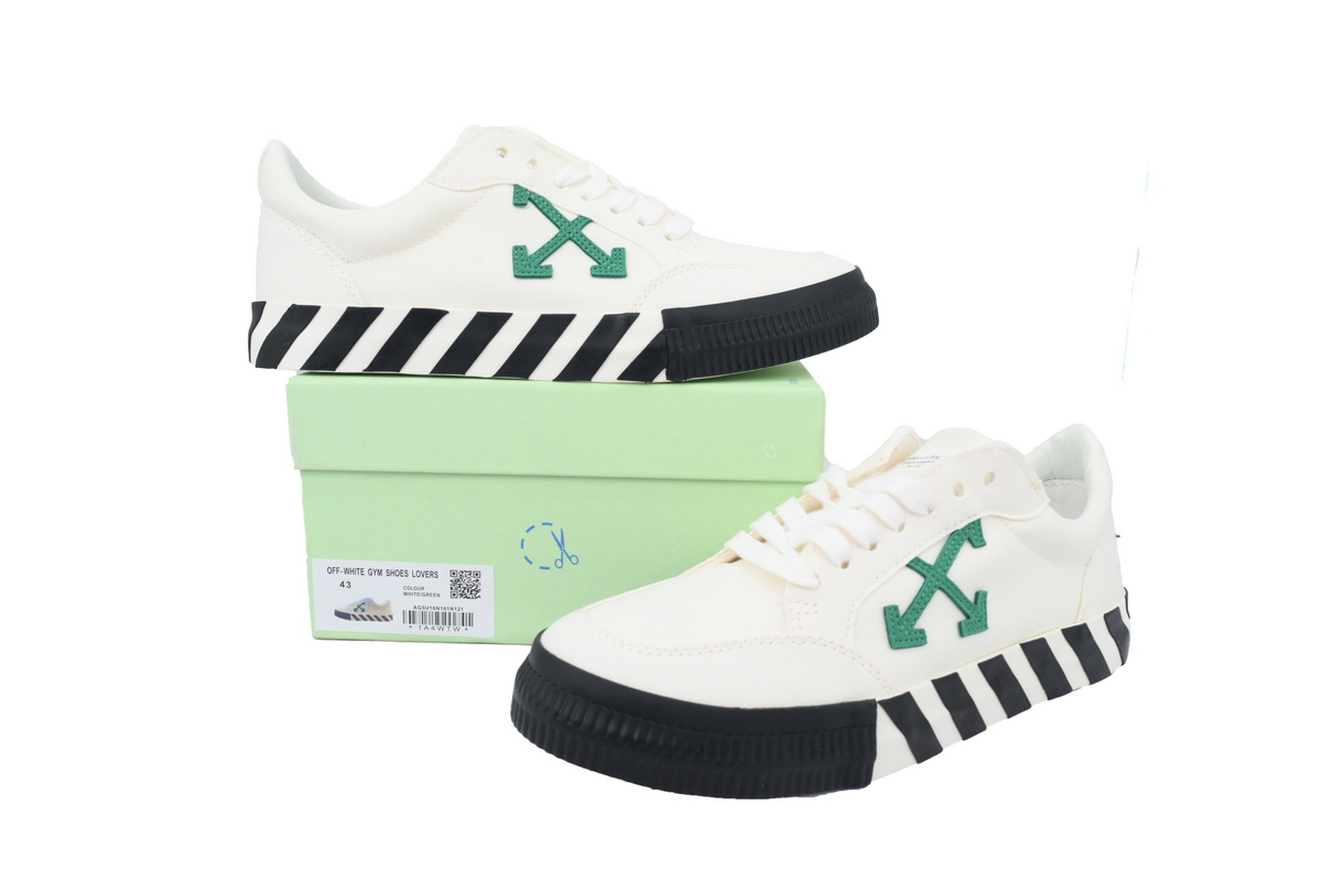 Off-White Vulc Low 'White Green' OMIA085F22FAB0010155