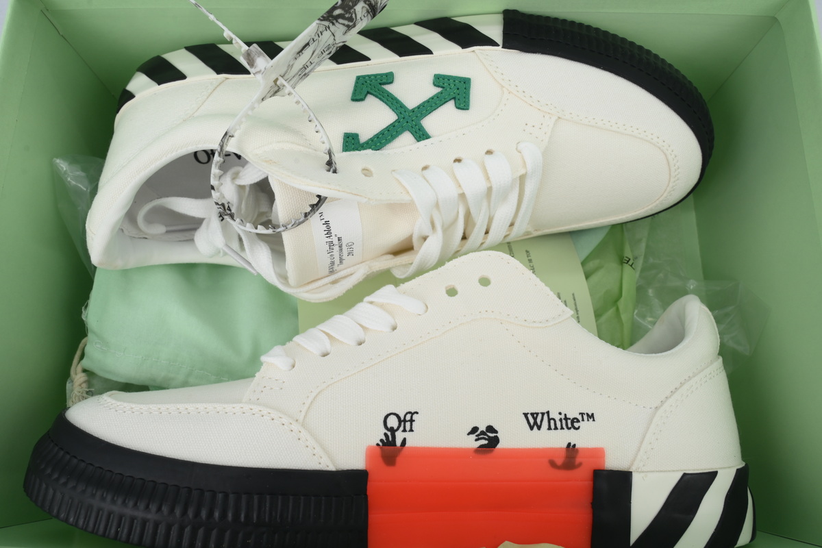 Off-White Vulc Low 'White Green' OMIA085F22FAB0010155