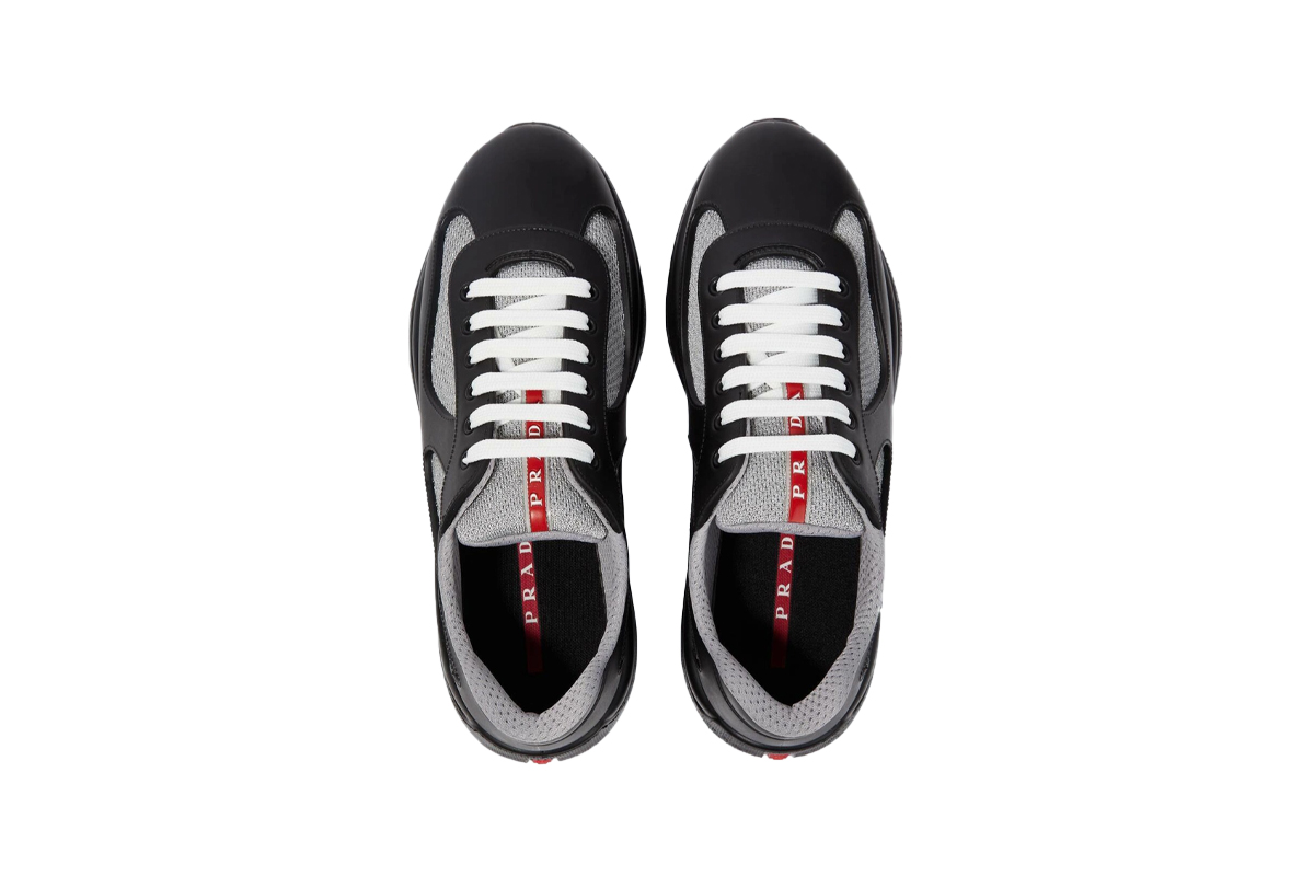 Prada America's Cup Soft Rubber And Bike Fabric Sneakers In Black P00749011