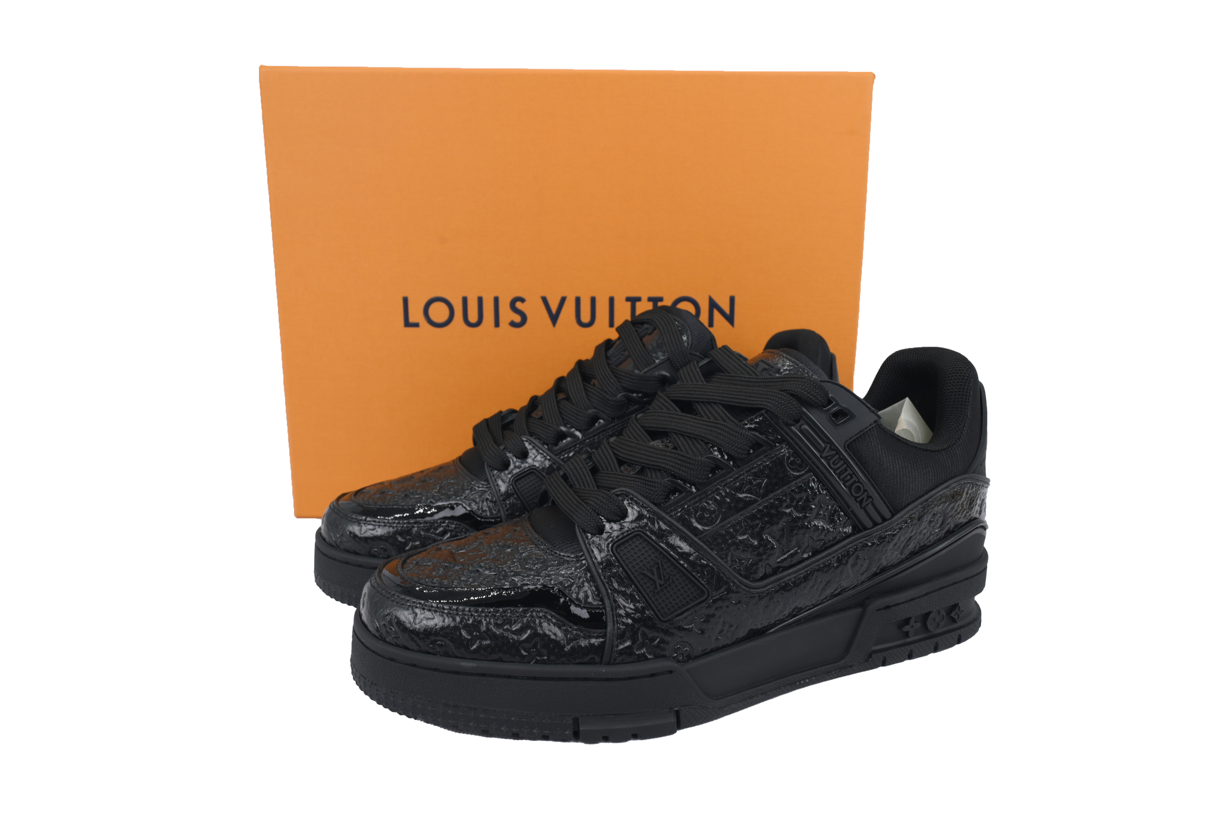 Louis Vuitton Trainer Black Lychee Patent Leather