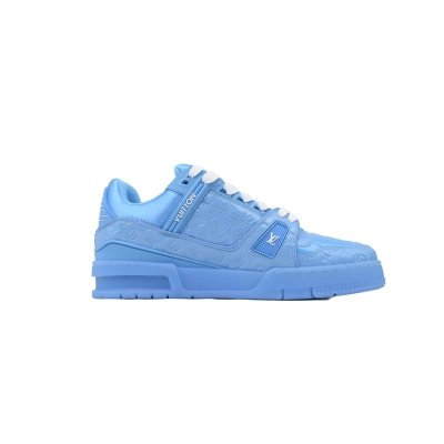 Louis Vuitton Trainer Blue Lychee Patent Leather 02