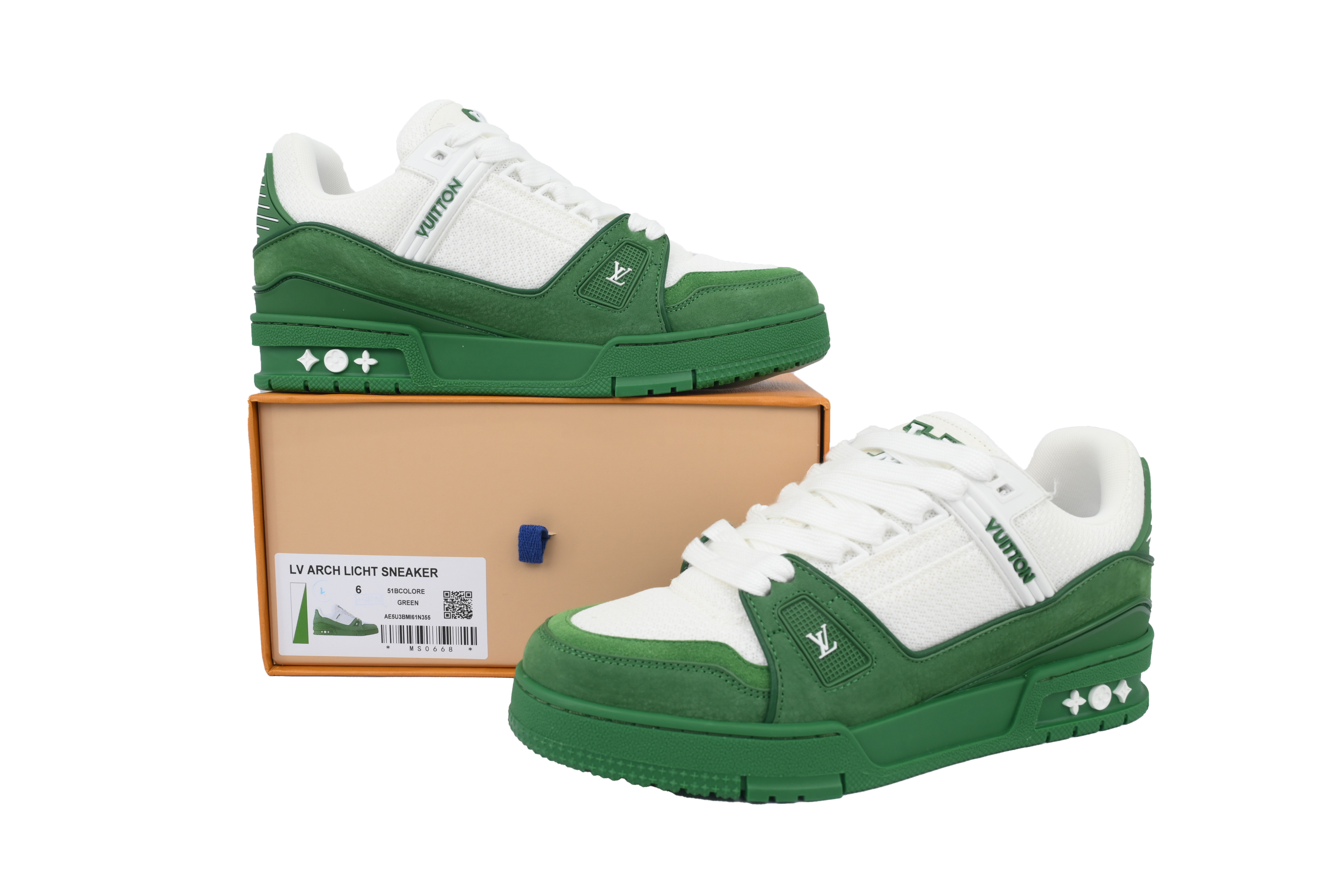 Louis Vuitton Trainer White Green
