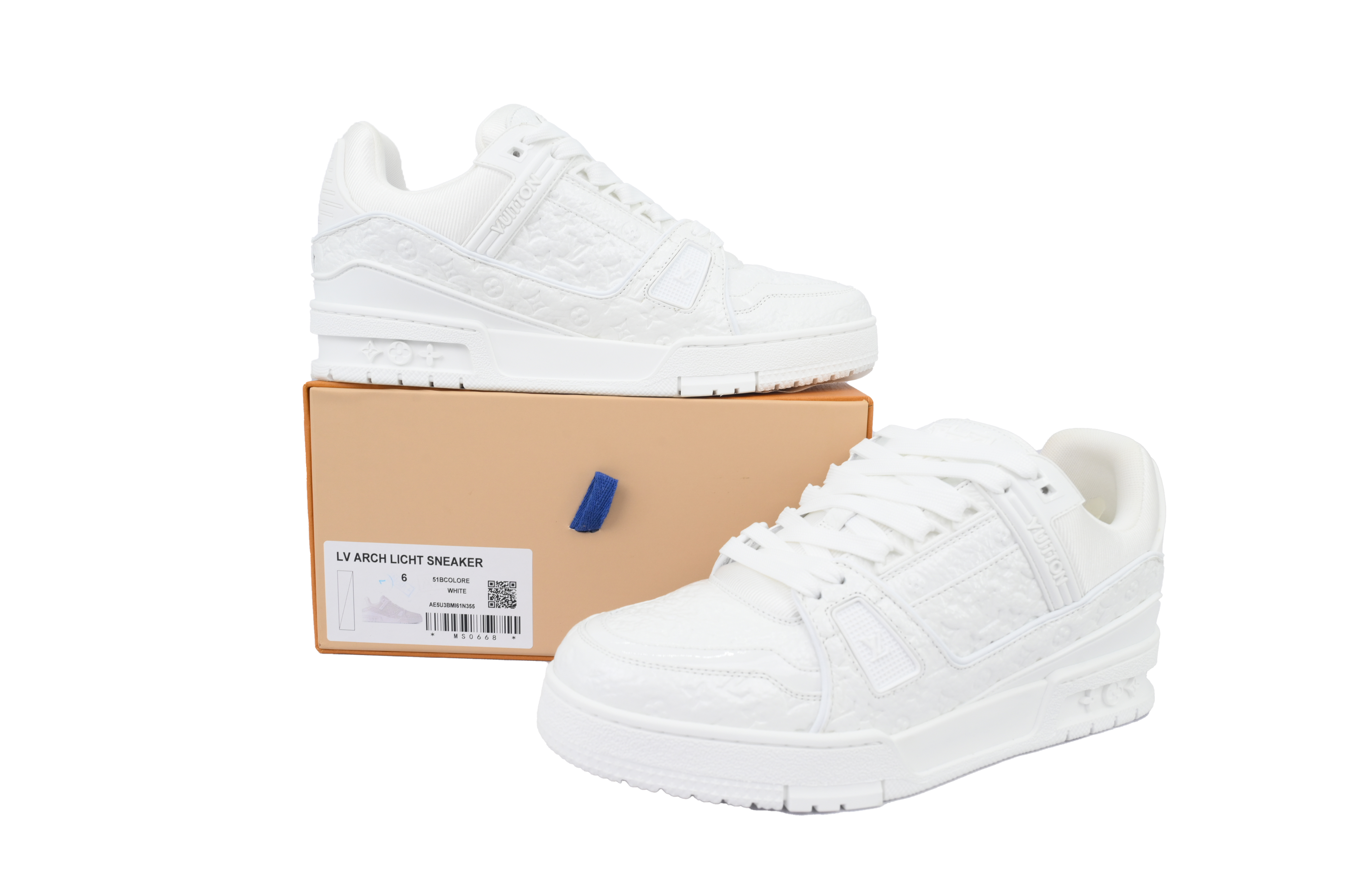 Louis Vuitton Trainer White Lychee Lacquer Skin