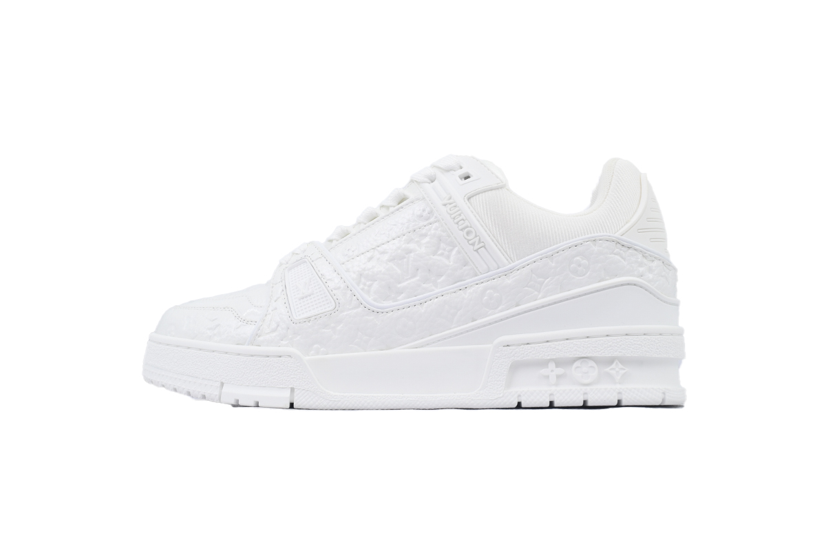 Louis Vuitton Trainer White Lychee Lacquer Skin
