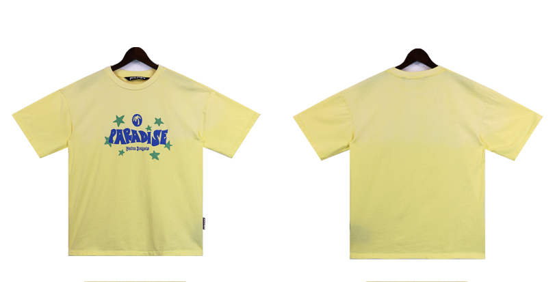 Palm Angels 'Paradise' Cotton T-shirt & Shorts Set Yellow