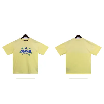 Palm Angels 'Paradise' Cotton T-shirt & Shorts Set Yellow 02