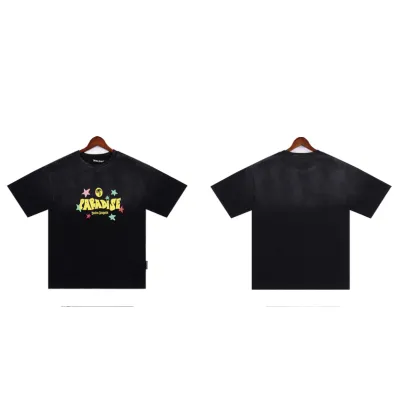 Palm Angels 'Paradise' Cotton T-shirt & Shorts Set Black 02
