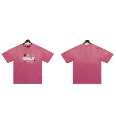 Palm Angels 'Paradise' Cotton T-shirt & Shorts Set Pink 02