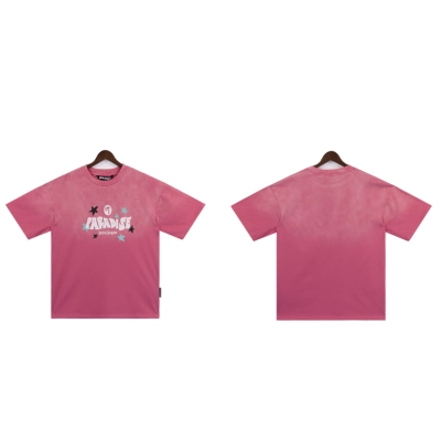 Palm Angels 'Paradise' Cotton T-shirt & Shorts Set Pink 02