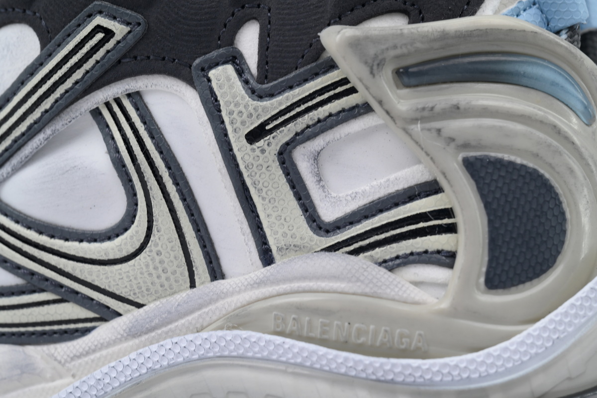 Balenciaga Runner Sneaker Silver White Black 772767 W3RNY 0623