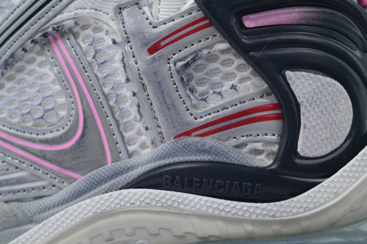 Balenciaga Runner Sneaker Grey White And Pink Black 772767 W3RNY 0322