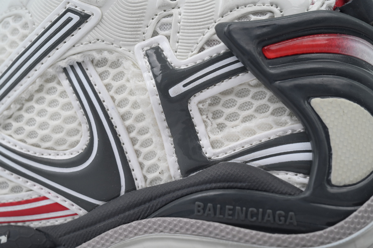 Balenciaga Runner Sneaker White Red And Gray Black 772767 W3RNY 0509