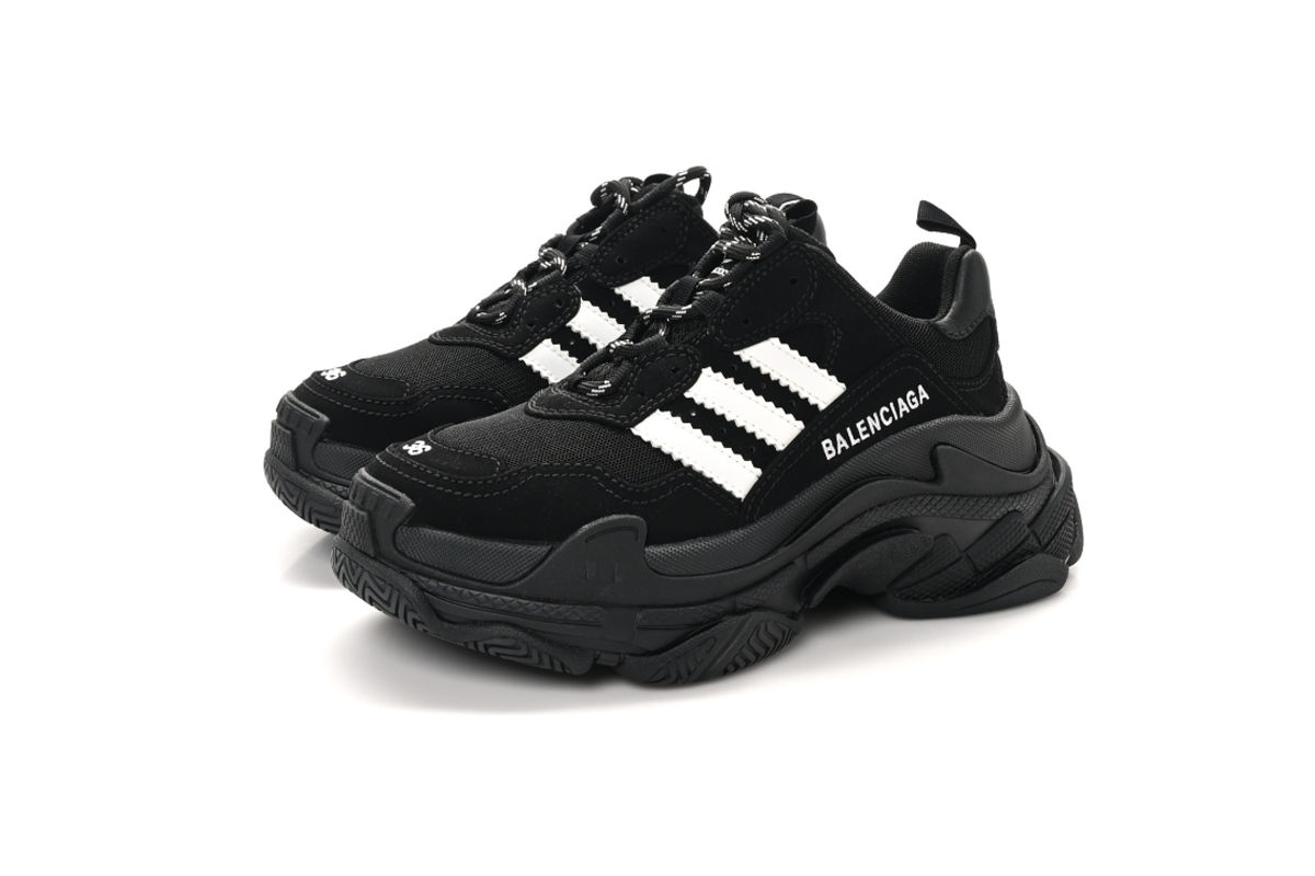 Balenciaga Triple S  x  Adidas Sneakers Black