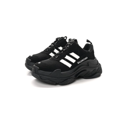 Balenciaga Triple S  x  Adidas Sneakers Black 02
