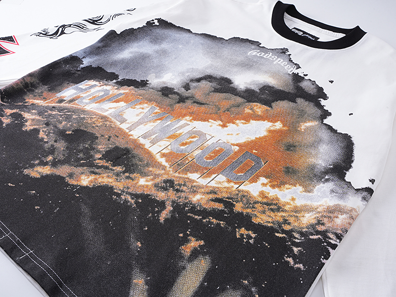 Godspeed Hollywood Thermal Long Sleeve T-shirt #3107 White/Apricot