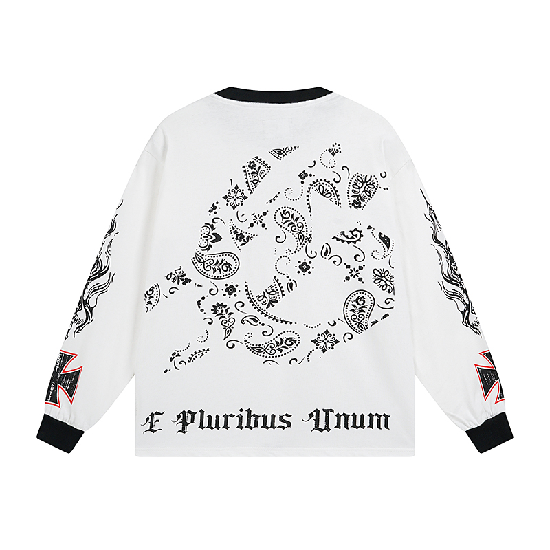 Godspeed Hollywood Thermal Long Sleeve T-shirt #3107 White/Apricot