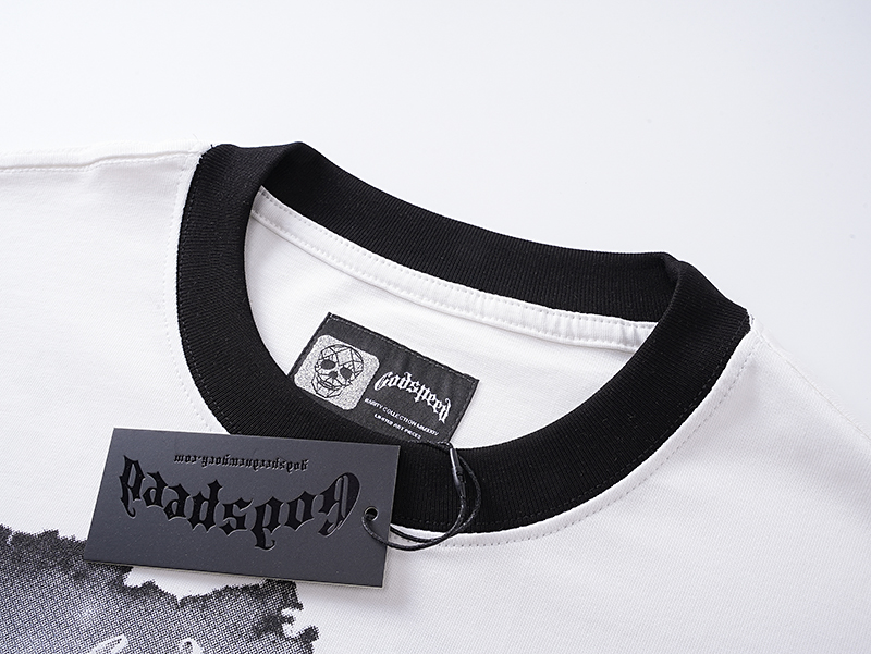 Godspeed Hollywood Thermal Long Sleeve T-shirt #3107 White/Apricot