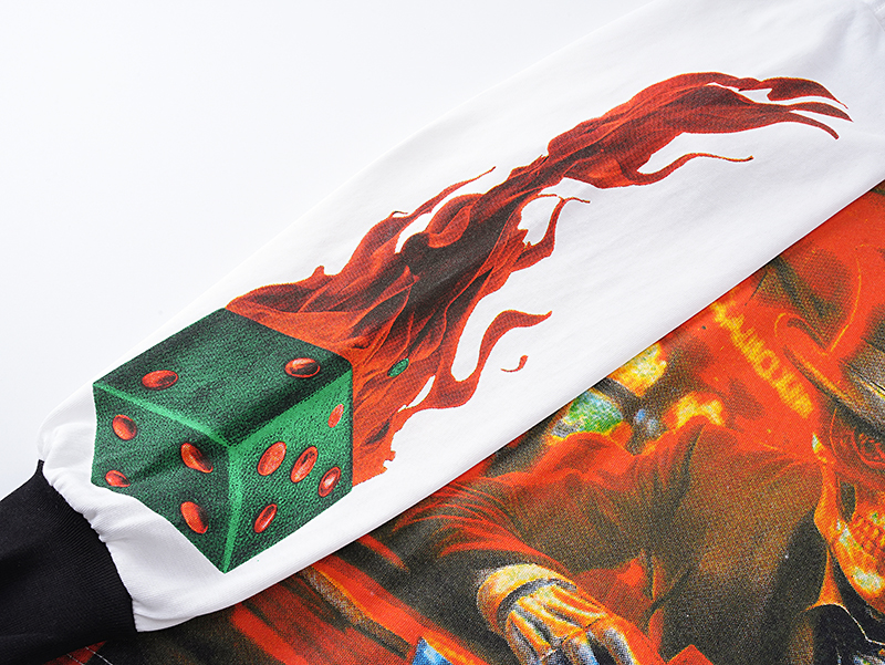 Godspeed Life’s A Gamble Long Sleeve T-shirt #3099 White/Apricot