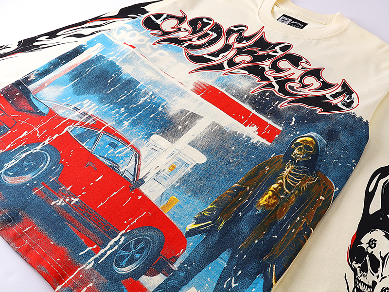 Godspeed Pitstop Thermal Long Sleeve T-shirt #3101 White/Apricot