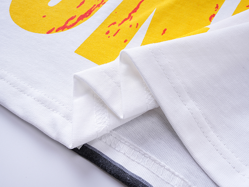 Godspeed Robot Skulls Long Sleeve T-shirt #3096 White/Apricot