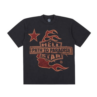 Hellstar Biker Tour T-Shirt Faded Black 01