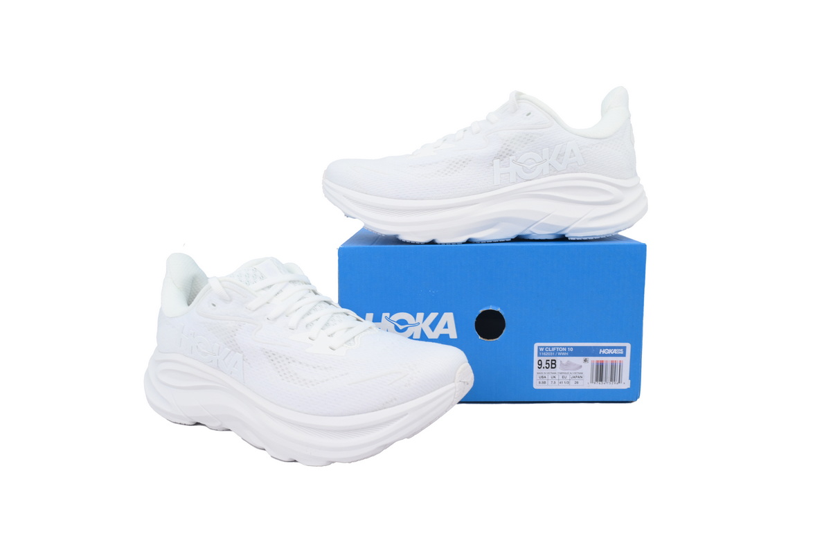 Hoka One One Clifton 10 'Triple White' 1162031-WWH
