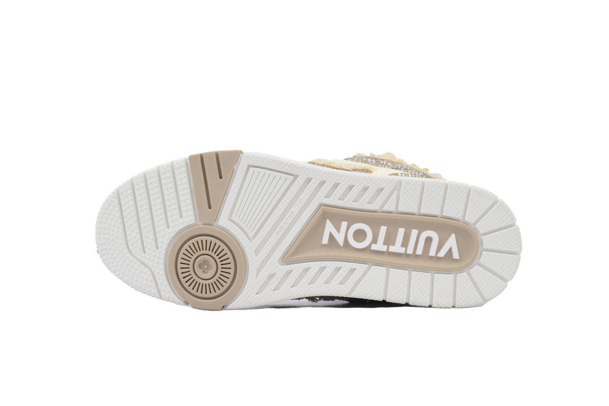 Louis Vuitton LV Skate Sneaker Horse Hair Apricot Diamond