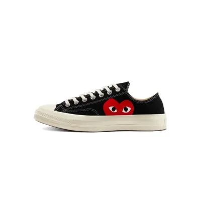 Comme des Garçons PLAY x Converse Chuck 70 Low 'Black' (2023) A08796C 01