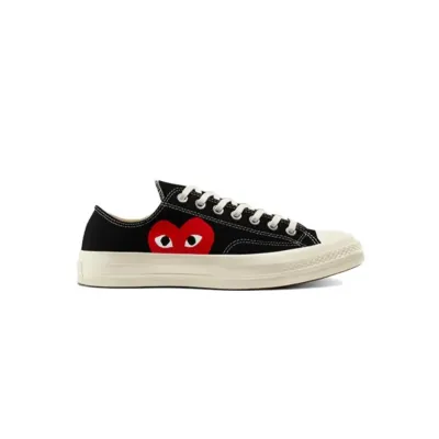 Comme des Garçons PLAY x Converse Chuck 70 Low 'Black' (2023) A08796C 02