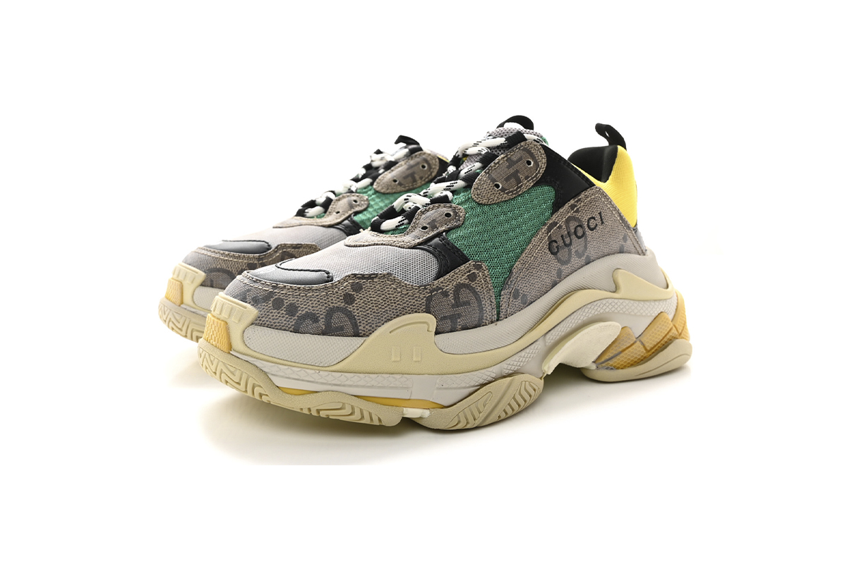 Gucci x Balenciaga Triple S 'The Hacker Project-Beige Yellow'