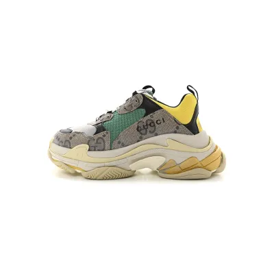 Gucci x Balenciaga Triple S 'The Hacker Project-Beige Yellow' 01