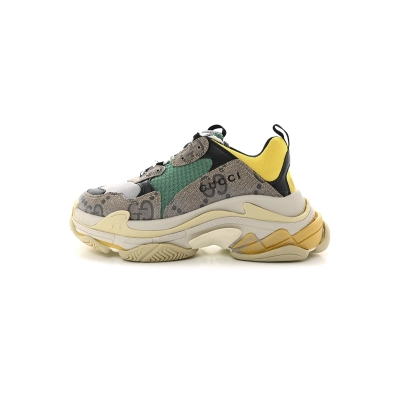 Gucci x Balenciaga Triple S 'The Hacker Project-Beige Yellow' 01