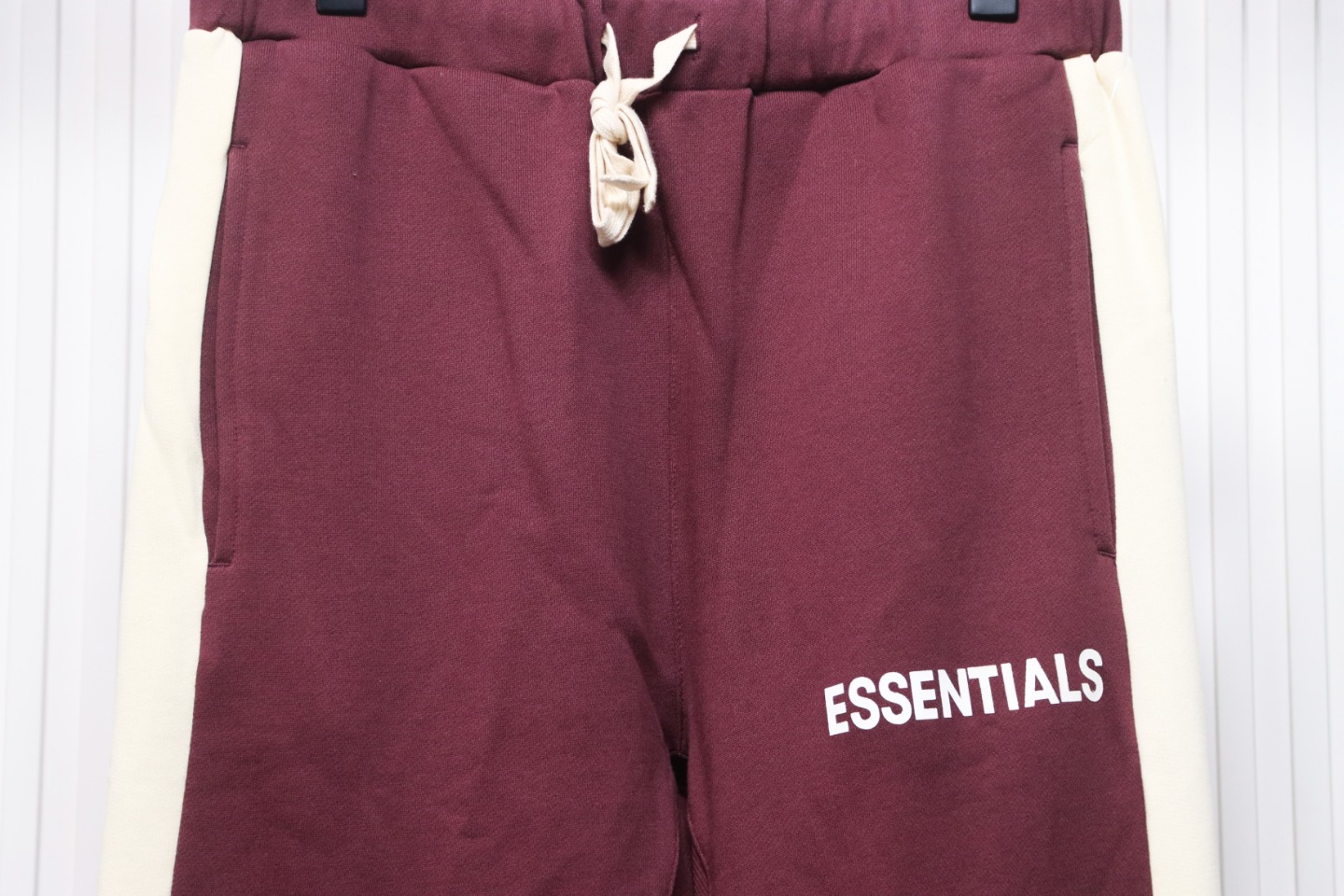 Fear of God Essentials Side Stripe Sweatpants Red