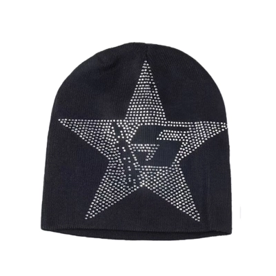 Sp5der Star Rhinestone Skully Black 01