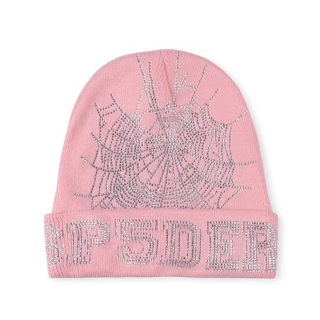 Sp5der Web Beanie Pink