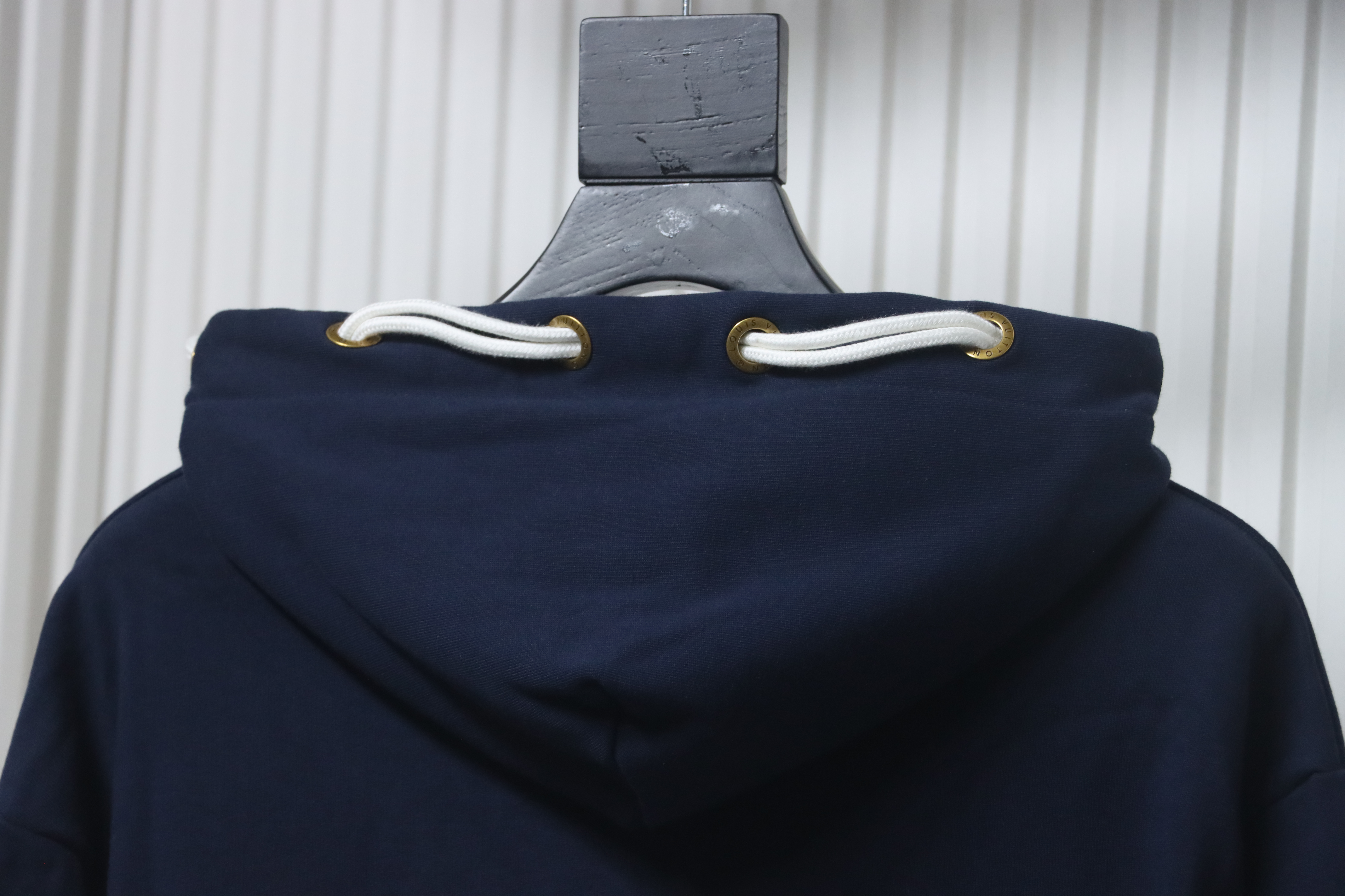 Louis Vuitton LV Monogram Intarsia Logo Blue Hoodie