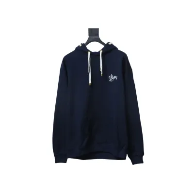 Louis Vuitton LV Monogram Intarsia Logo Blue Hoodie 01