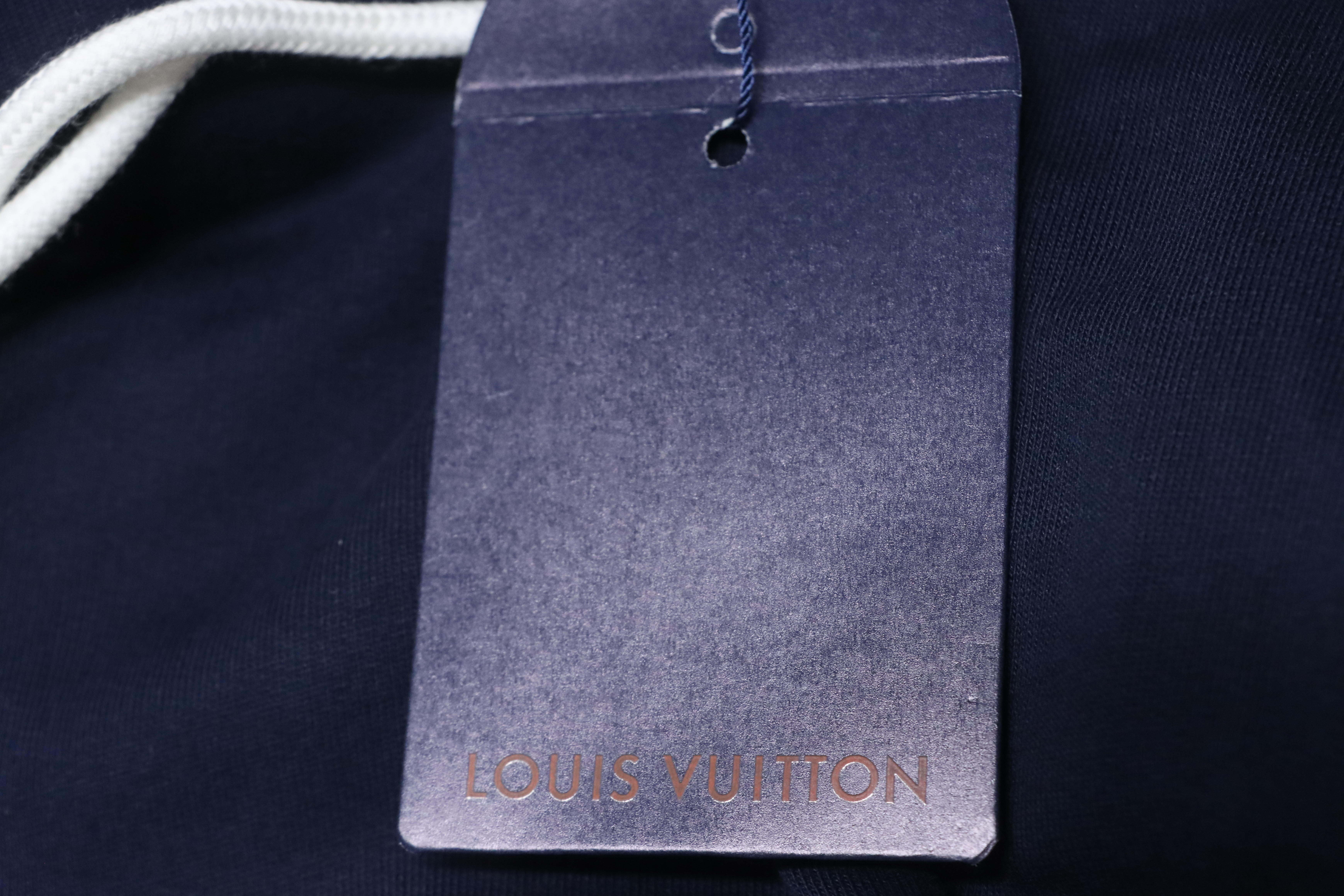 Louis Vuitton LV Monogram Intarsia Logo Blue Hoodie