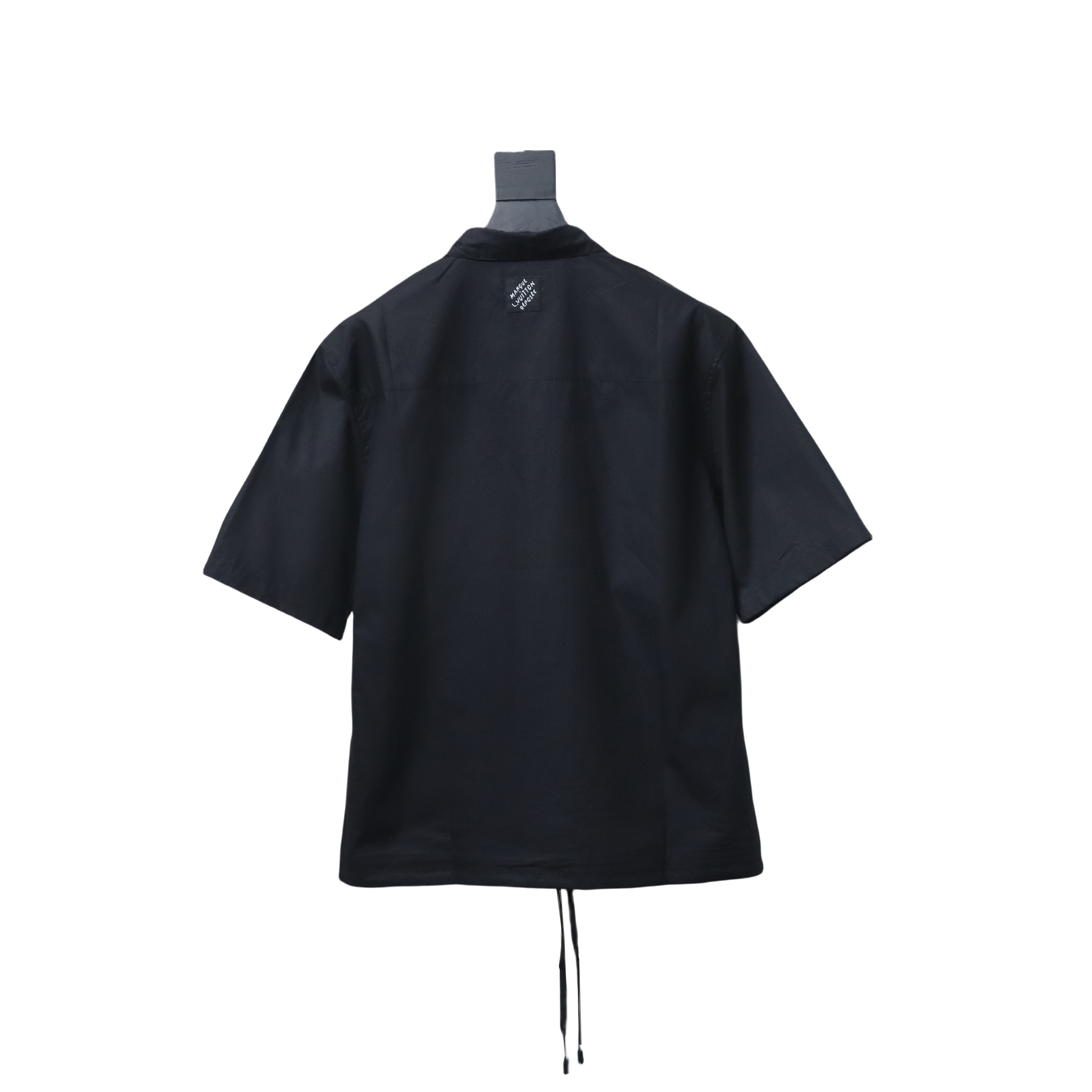 Louis Vuitton Monogram Flowers Embroidered Short-Sleeved Shirt Black