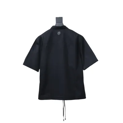 Louis Vuitton Monogram Flowers Embroidered Short-Sleeved Shirt Black 02