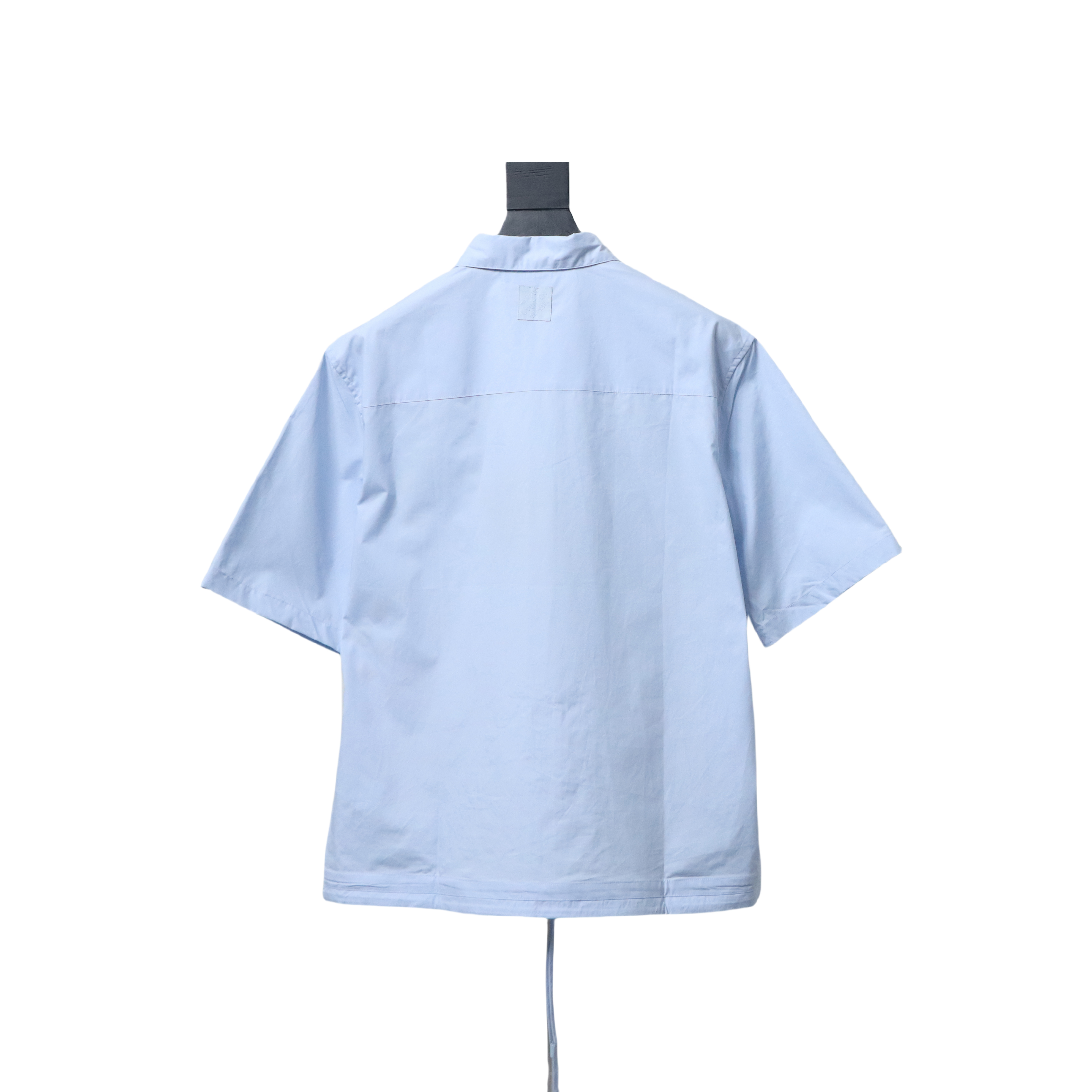 Louis Vuitton Monogram Flowers Embroidered Short-Sleeved Shirt Sky Blue