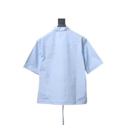 Louis Vuitton Monogram Flowers Embroidered Short-Sleeved Shirt Sky Blue 02