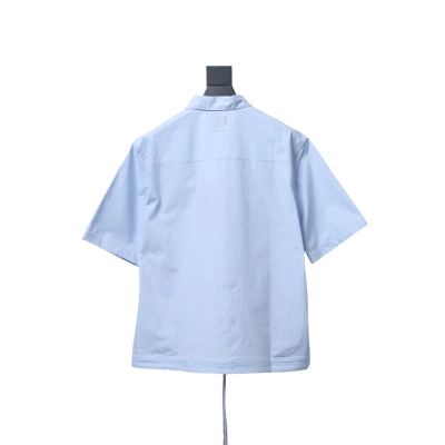 Louis Vuitton Monogram Flowers Embroidered Short-Sleeved Shirt Sky Blue 02