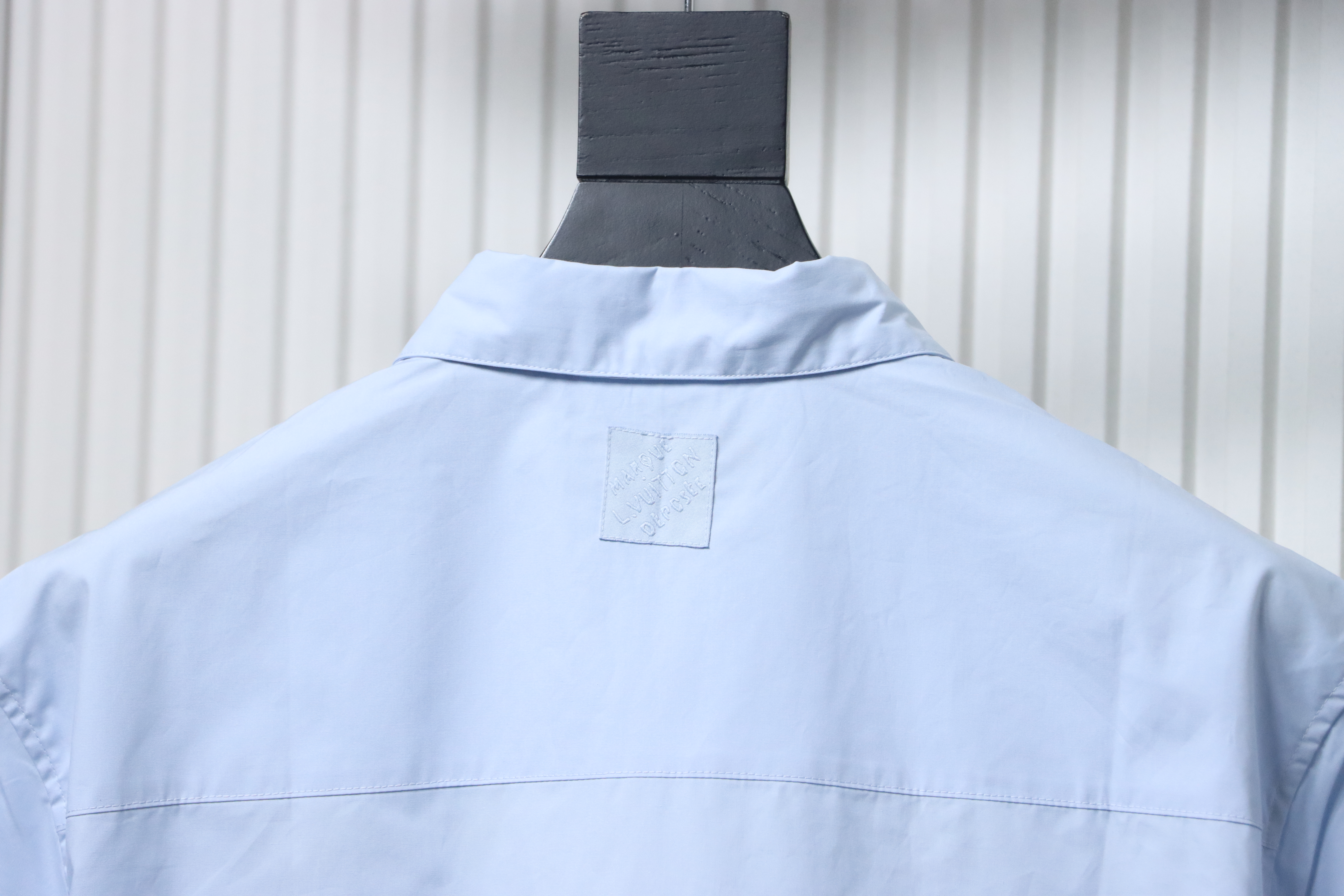 Louis Vuitton Monogram Flowers Embroidered Short-Sleeved Shirt Sky Blue