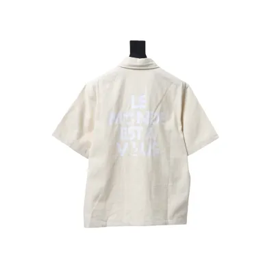 Louis Vuitton Pocket Leather Label Denim Short-Sleeved Shirt 02